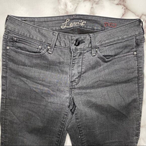 LEVI’S Mid-Rise Black Denim Skinny Jeans with Ankle Zippers - Size 27 - Picture 4 of 11